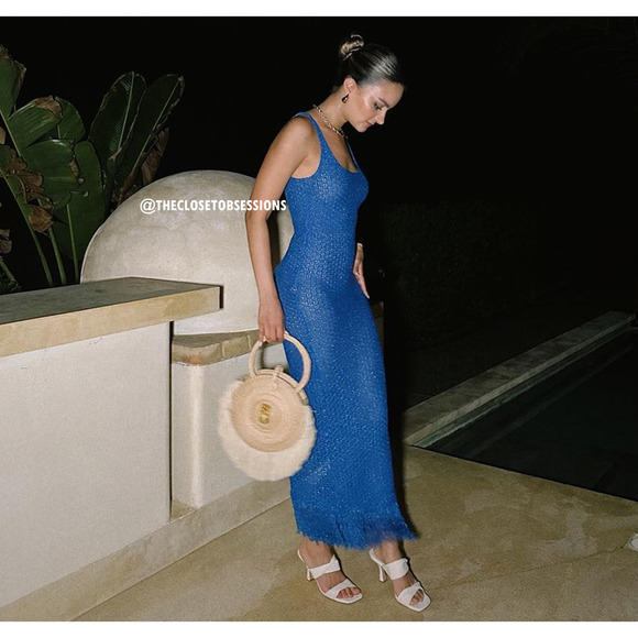 RARE!!! MANGO BLOGGER FAVE!!! Fitted Midi Dress NWT - Picture 13 of 16